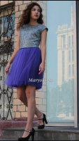 юбка мини "Холодно-фиолетовая" (48)