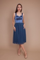 Корсетное платье "Серо-голубое"  