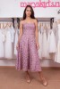 Корсетное платье "пыльная роза"  - корсетное платье на шнуровке из кружева и юбкой солнце