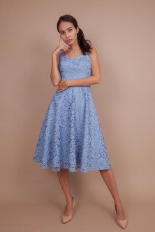 Корсетное платье "Пыльно-голубой"