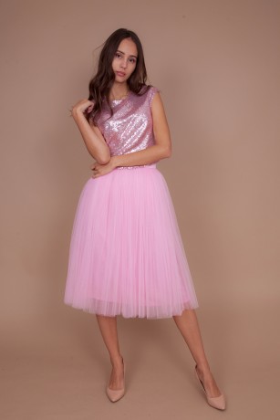 Розовая юбка на талию 63-67 см