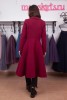 Пальто бордо с юбкой полусолнце  - купить бордовое классическое пальто на осень